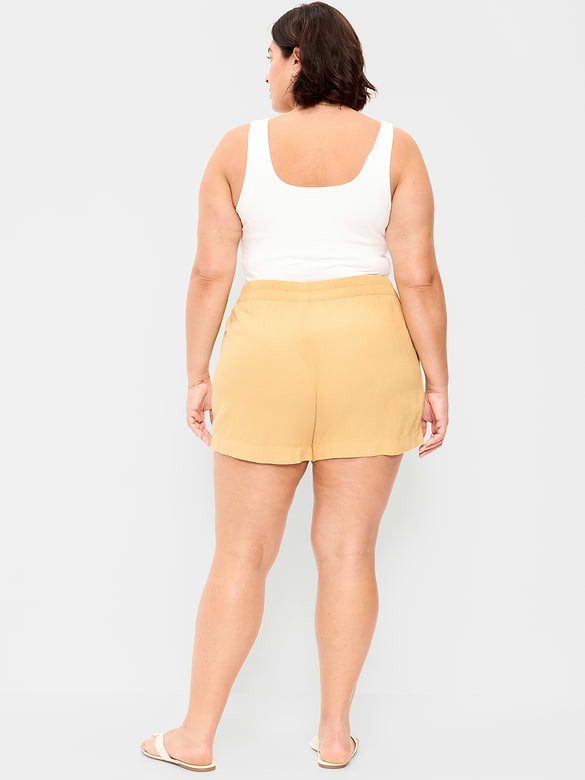 Old Navy High-Waisted Beach Linen Pull-On Shorts — photo 9