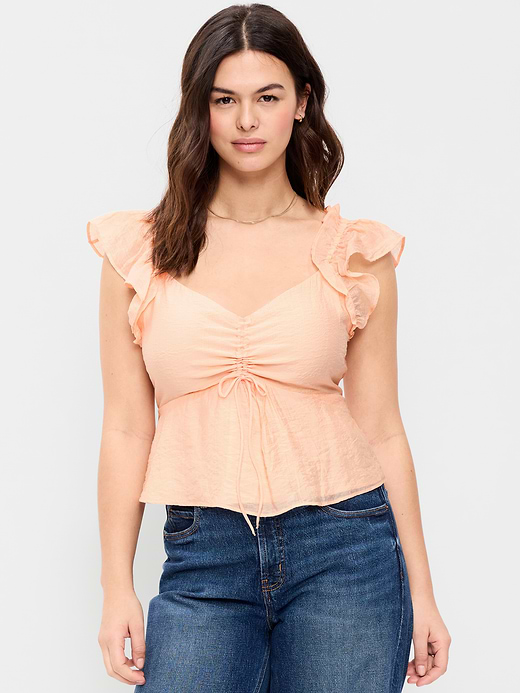 Old Navy Flutter-Sleeve Fit & Flare Top — photo 5