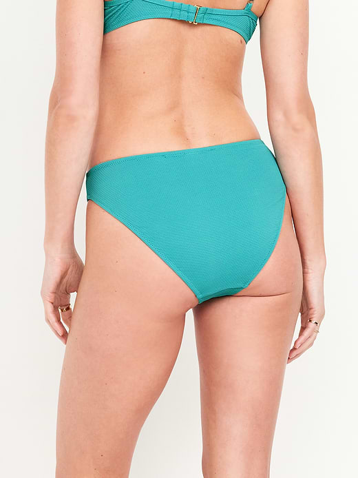 Old Navy Mid-Rise Textured Bikini Swim Bottoms — photo 3