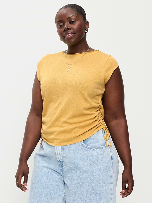 Old Navy Cap-Sleeve Shirred Side Top — photo 9