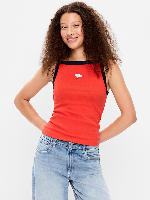 Old Navy Snug Apron-Neck Tank Top — photo 1
