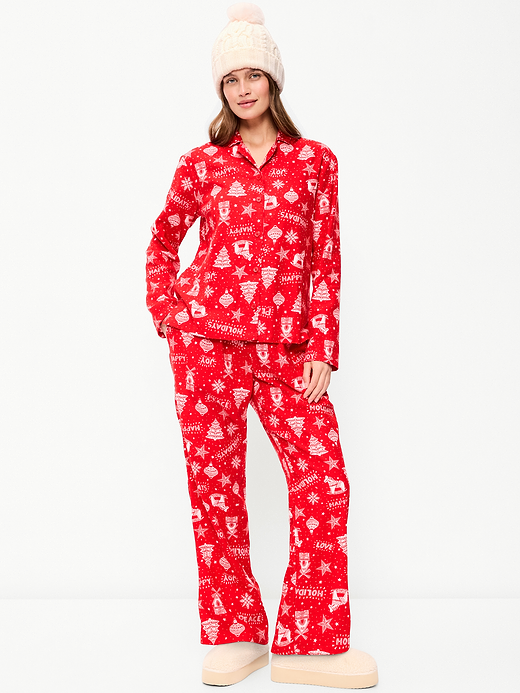 Old Navy Printed Flannel Pajama Pant Set for Women — photo 1