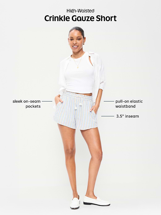 Old Navy High-Waisted Crinkle Gauze Shorts — photo 10