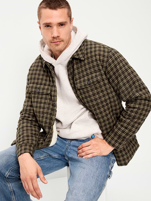 Old Navy Plaid Flannel Shacket — photo 4