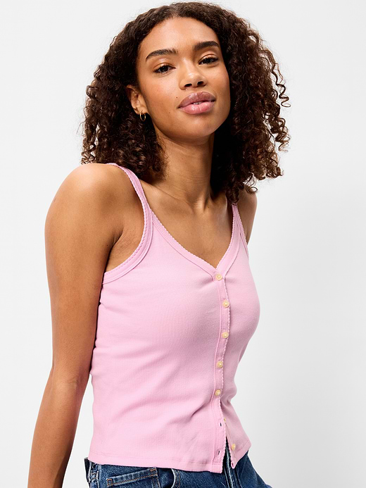 Old Navy Button-Front Cami Tank Top — photo 4