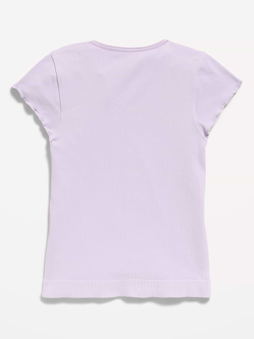 Old Navy Fitted Seamless Ribbed  Performance Top for Girls — photo 4