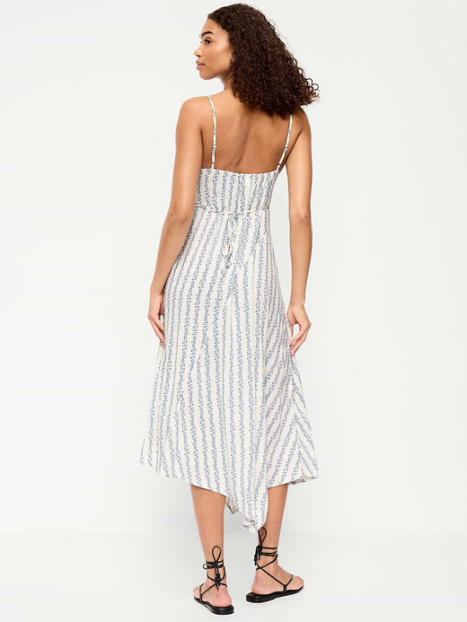 Old Navy Fit & Flare Tie-Back Asymmetrical Midi Dress — photo 3