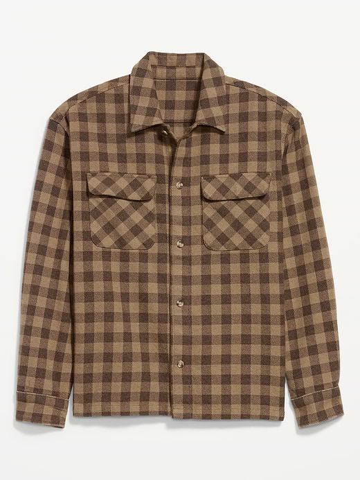 Old Navy Long-Sleeve Heavyweight Plaid Flannel Pocket Shirt — photo 5