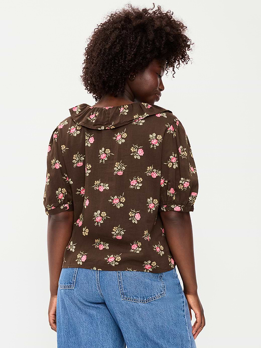 Old Navy Ruffle Collar Tie-Front Top — photo 7