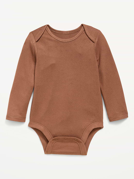 Old Navy Long-Sleeve Ribbed Ruffle-Trim Bodysuit for Baby — photo 1