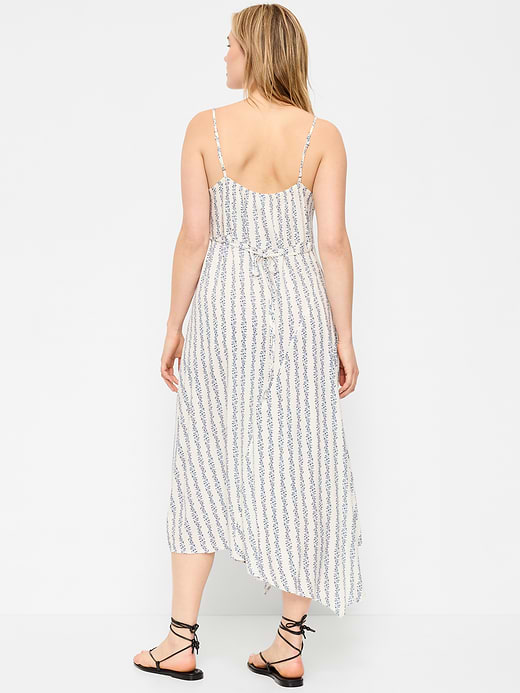Old Navy Fit & Flare Tie-Back Asymmetrical Midi Dress — photo 8