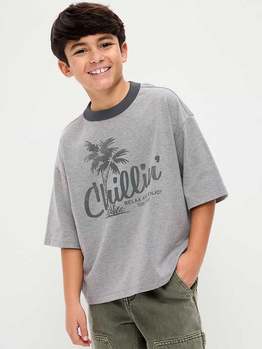 Old Navy Short-Sleeve Boxy Graphic T-Shirt for Boys — photo 1