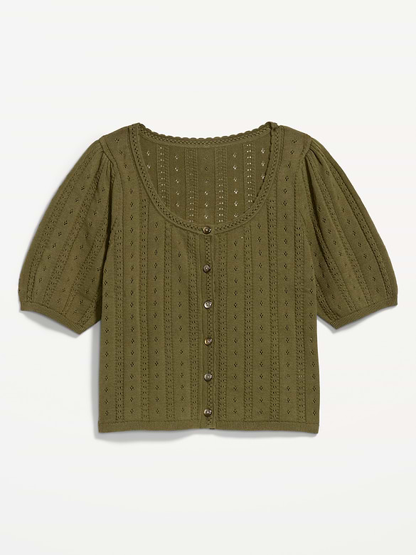 Old Navy Seaside Cotton Short-Sleeve Button-Down Sweater — photo 5