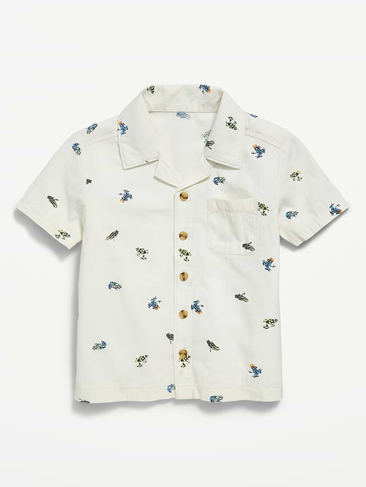 Old Navy Printed Short-Sleeve Crinkled Pocket Shirt for Toddler Boys — photo 1