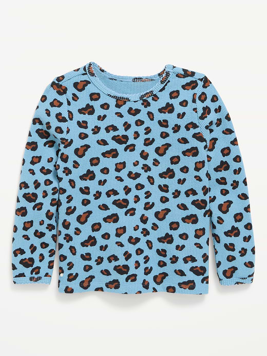 Old Navy Printed Fitted Long-Sleeve Ribbed T-Shirt for Toddler Girls — photo 1