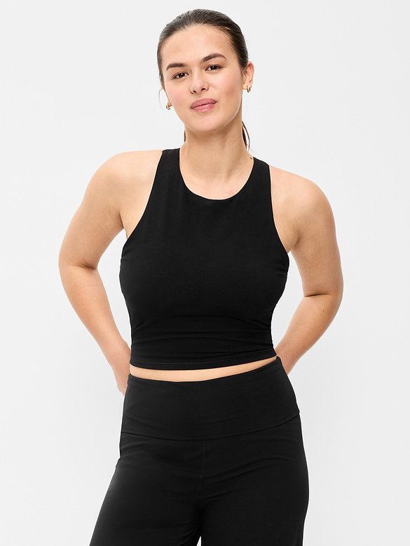 Old Navy Light Support PowerChill High-Neck Racerback Sports Bra — photo 6