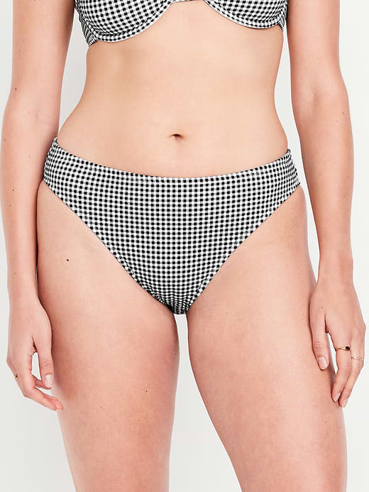Old Navy Mid-Rise Textured Bikini Swim Bottoms — photo 6