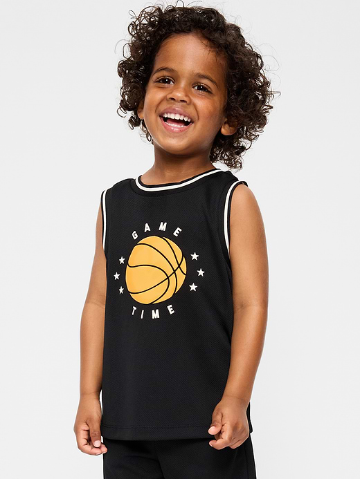 Old Navy Mesh Graphic Basketball Tank Top for Toddler Boys — photo 1