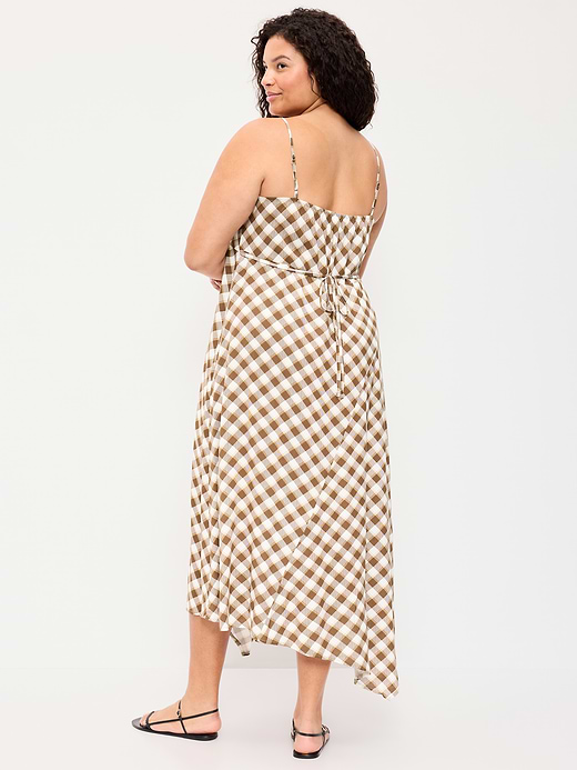 Old Navy Fit & Flare Tie-Back Asymmetrical Midi Dress — photo 10