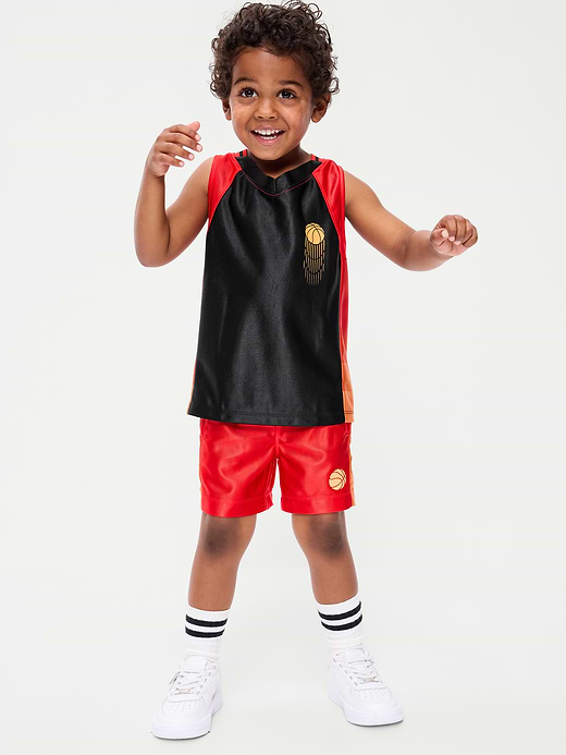 Old Navy Oversized Graphic Basketball Tank Top for Toddler Boys