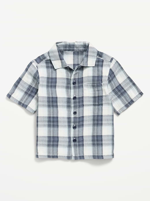 Old Navy Short-Sleeve Double-Weave Cotton Shirt for Toddler Boys — photo 1