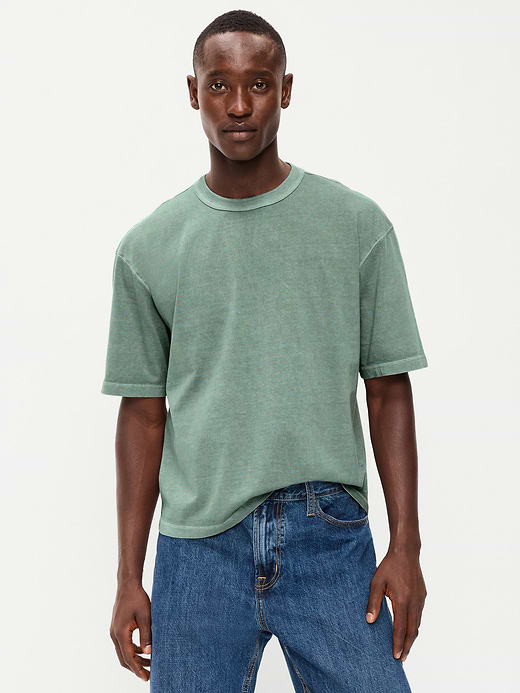 Old Navy Garment-Dyed Heavyweight Cropped T-Shirt — photo 1