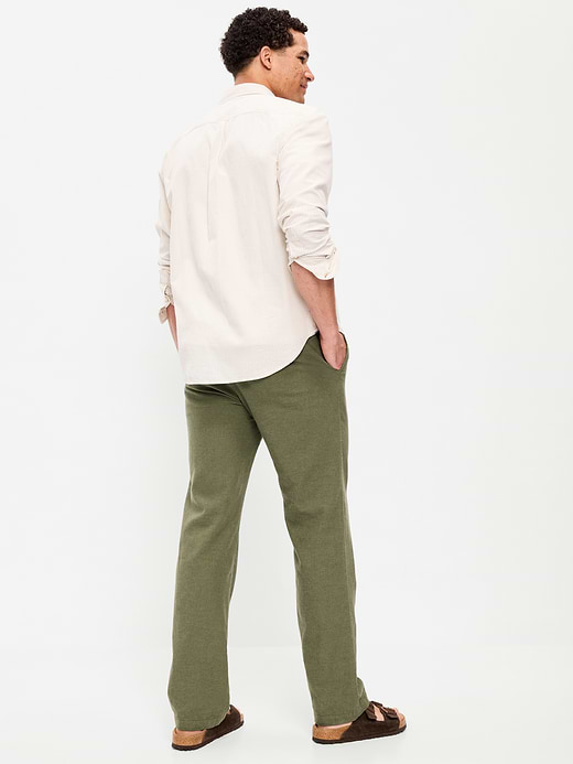 Old Navy 90's Straight-Fit Linen-Blend Dress Pants — photo 4
