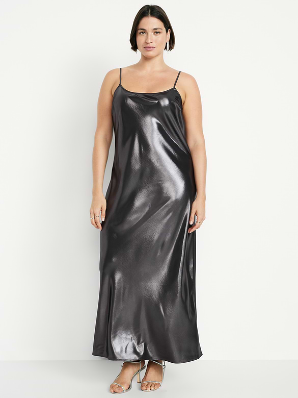 Old Navy Shine Satin Maxi Dress — photo 7