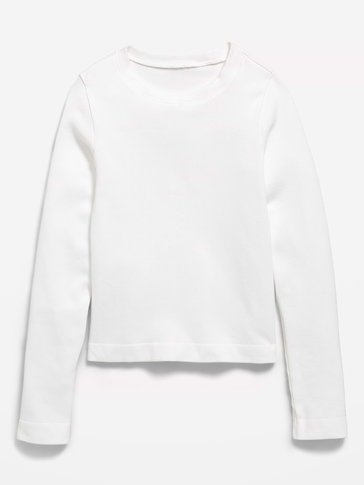 Old Navy Fitted Long-Sleeve Seamless Ribbed Performance Top for Girls — photo 4