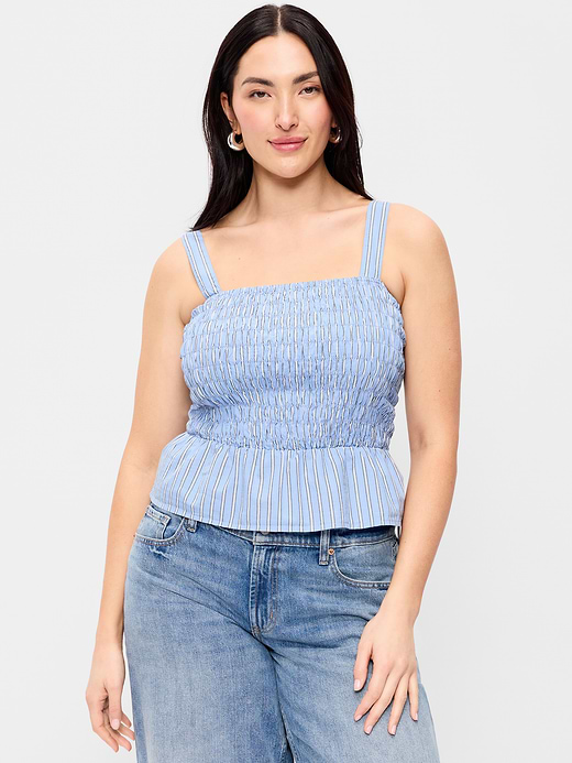 Old Navy Smocked Peplum Tank Top — photo 6
