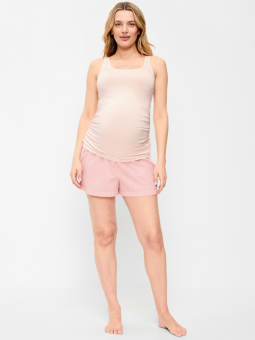 Old Navy Maternity Poplin Boxer Pajama Shorts — photo 1