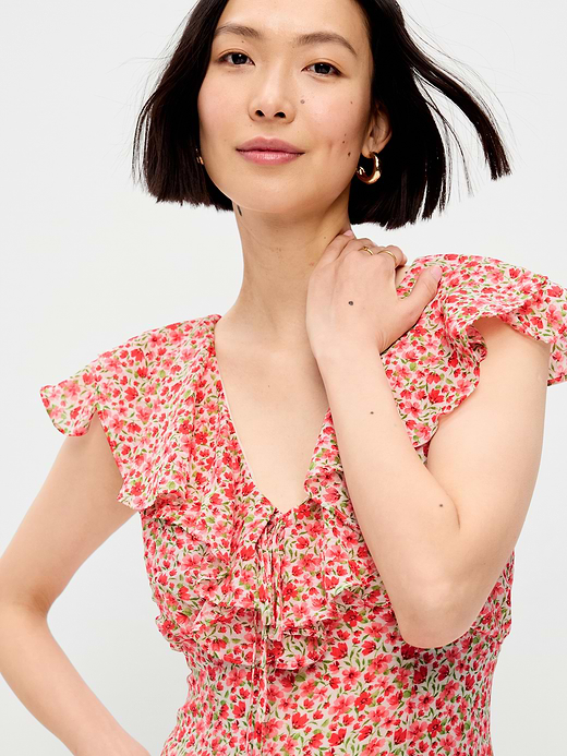 Old Navy Ruffle-Sleeve Fit & Flare Midi Dress — photo 5