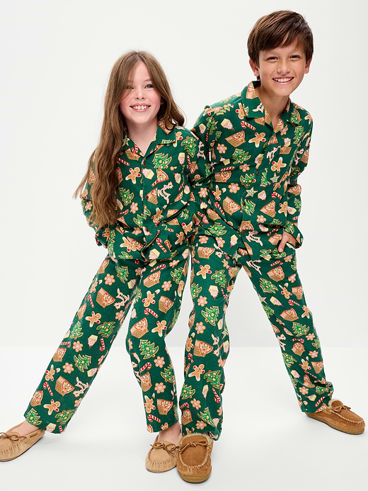Old Navy Gender-Neutral Printed Flannel Pajama Pants Set for Kids — photo 1
