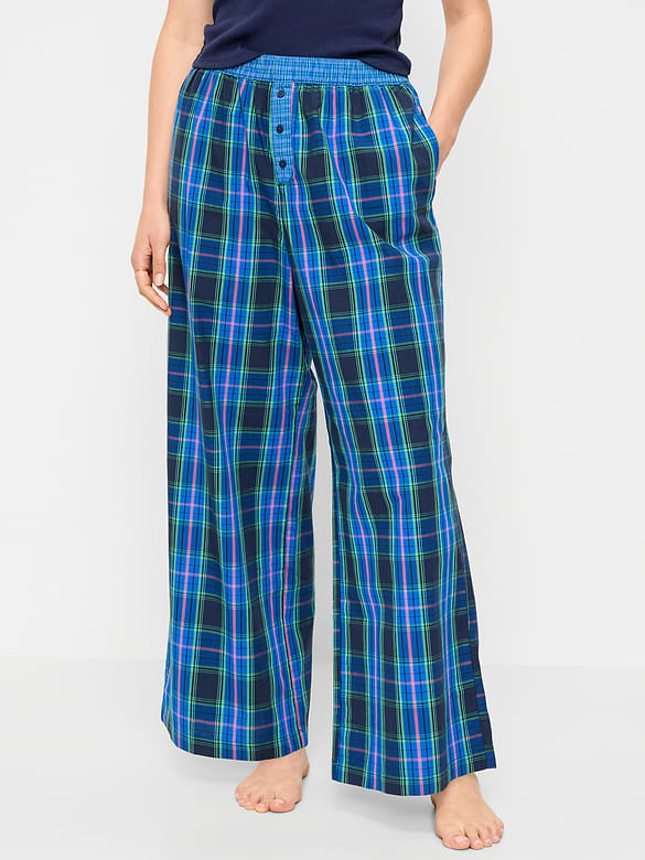 Old Navy Poplin Wide-Leg Pajama Pants — photo 7