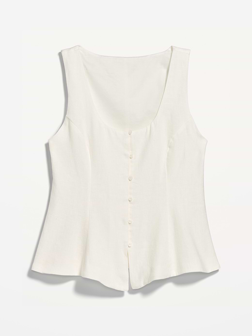 Old Navy Button-Down Linen Blend Top — photo 10