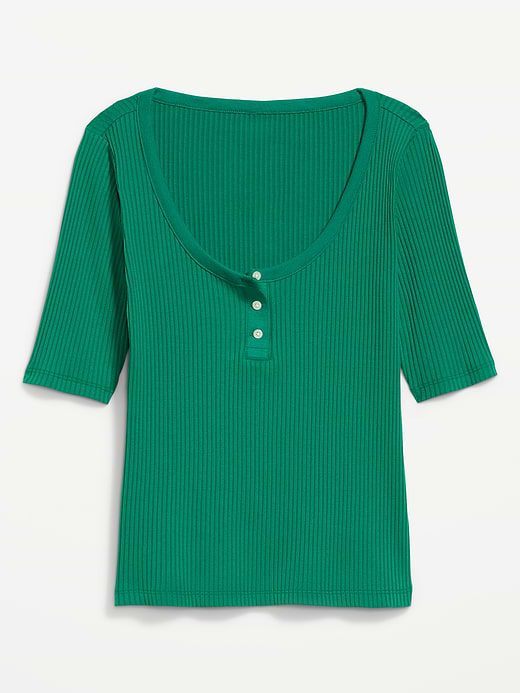 Old Navy Scoop-Neck Fitted Henley Top — photo 6