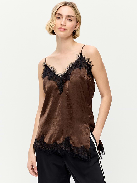 Old Navy Asymmetrical Lace-Trim Cami Top — photo 5