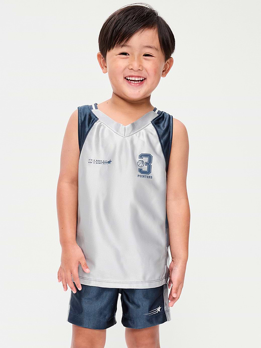 Old Navy Oversized Graphic Basketball Tank Top for Toddler Boys