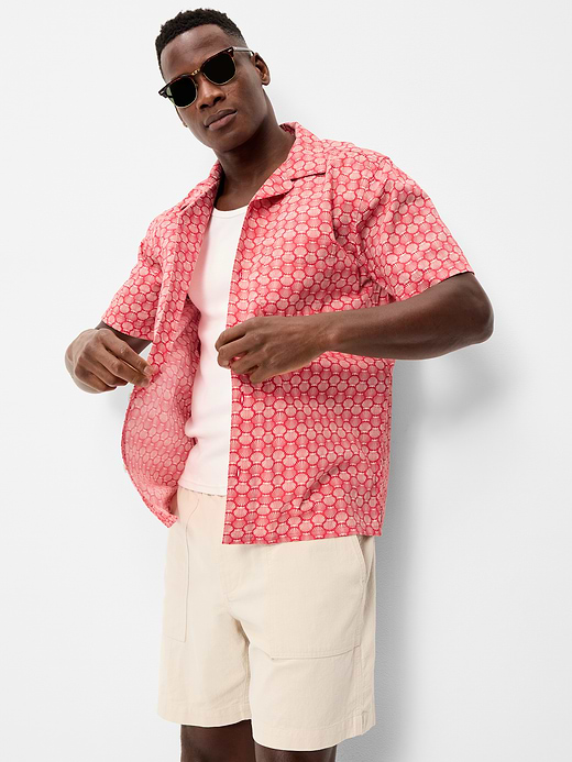 Old Navy Short-Sleeve Floral Camp Shirt — photo 4