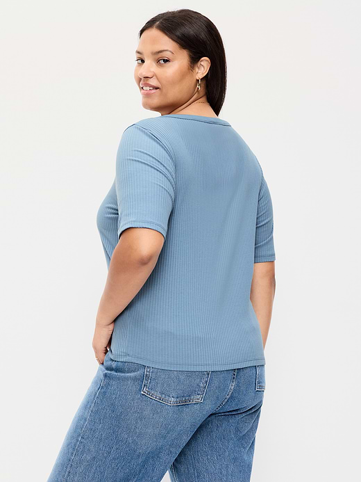 Old Navy Scoop-Neck Fitted Henley Top — photo 10