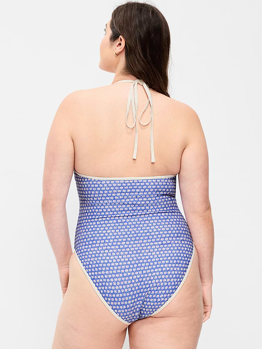Old Navy Pique V-Neck Halter Swimsuit — photo 7
