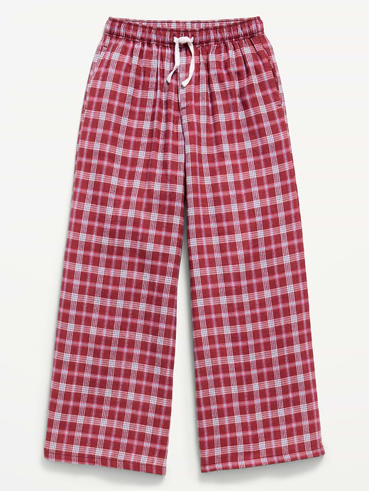 Old Navy Pull-On Wide-Leg Flannel Plaid Pants for Girls — photo 1