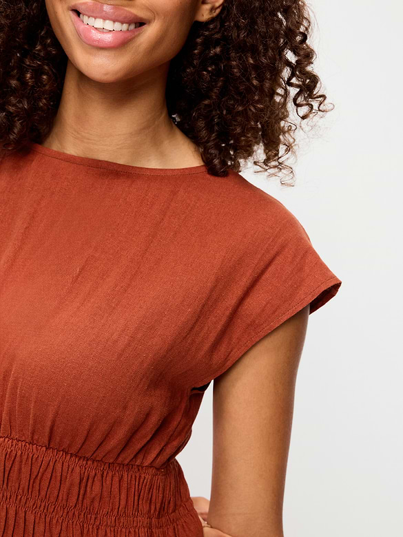Old Navy Smocked-Bodice Fit & Flare Mini Dress — photo 4