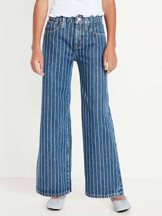 Old Navy Printed High-Waisted Baggy Wide-Leg Jeans for Girls