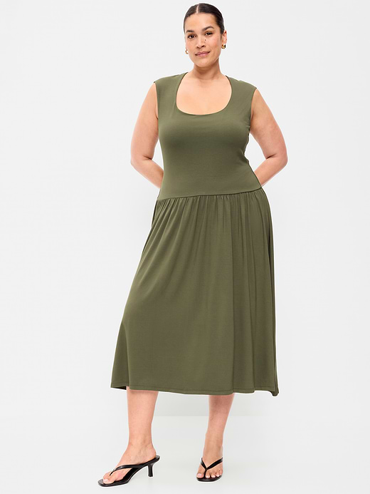 Old Navy Jersey Knit Drop-Waist Midi Dress — photo 9