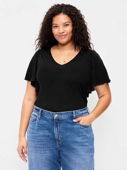 Old Navy V-Neck Flutter Sleeve Top — photo 8