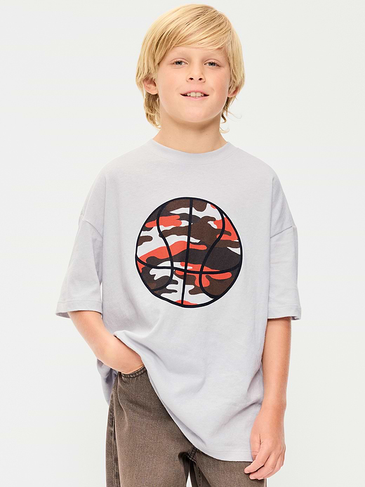 Old Navy Oversized Short-Sleeve Graphic T-Shirt for Boys — photo 1