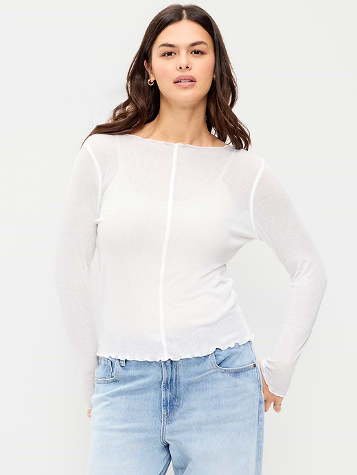 Old Navy Lettuce-Edge Tissue T-Shirt — photo 6