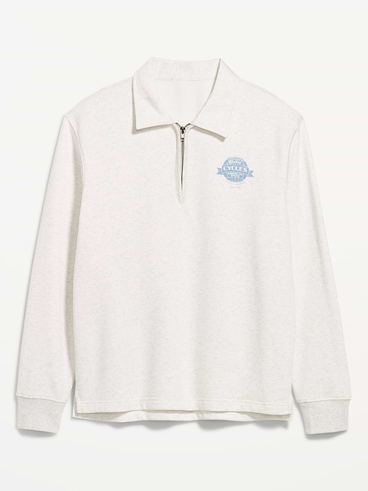 Old Navy Collared Fleece Quarter-Zip Pullover — photo 3