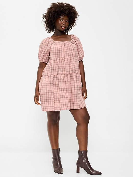 Old Navy Puff-Sleeve Smocked Mini Swing Dress — photo 7